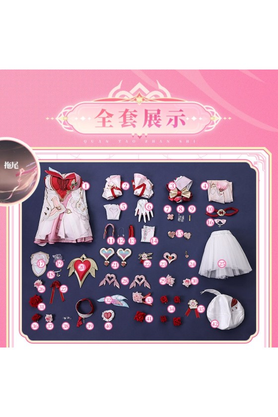 1/3 Delusion Honkai Star Rail Elysia Hi Love Elf Pink Cosplay Costume